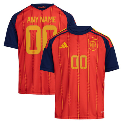 Spain National Team Youth 2026 Home Replica Custom Jersey - Red