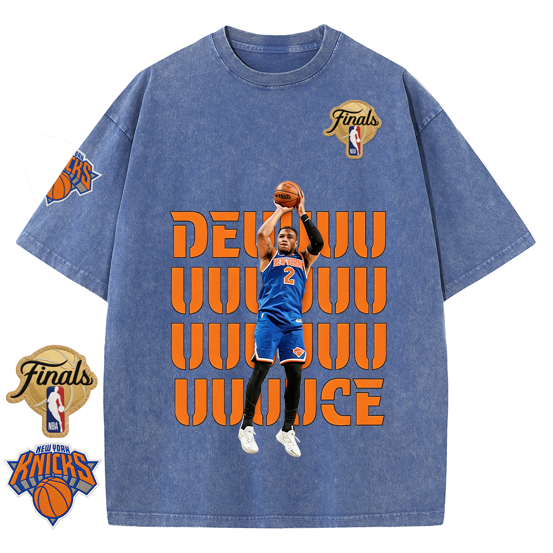 NY Basketball Vintage Washed Finals Premium Patch Tee