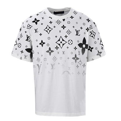 Three-flower full print short-sleeved T-shirt