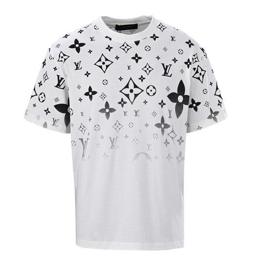 Three-flower full print short-sleeved T-shirt
