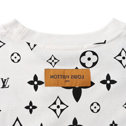Three-flower full print short-sleeved T-shirt