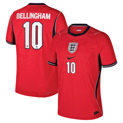 Jude Bellingham England National Team 2026 Away Match Jersey - Red