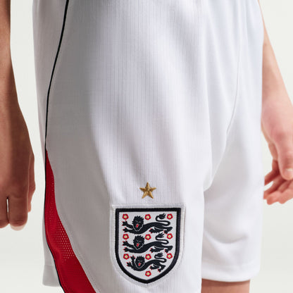 England National Team Youth 2026 Home Stadium Replica Shorts - White