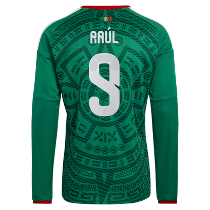 Raúl Jiménez Mexico National Team 2026  Home Replica Long Sleeve Jersey - Green