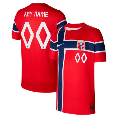 Norway National Team Youth 2026 Home Stadium Replica Custom Jersey - Red
