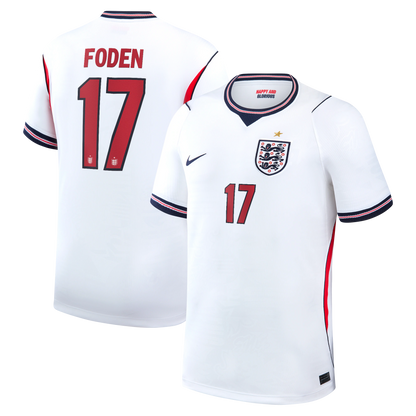 Phil Foden England National Team 2026 Home Stadium Replica Jersey - White