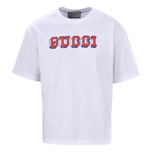 Three-dimensional letter short-sleeved T-shirt