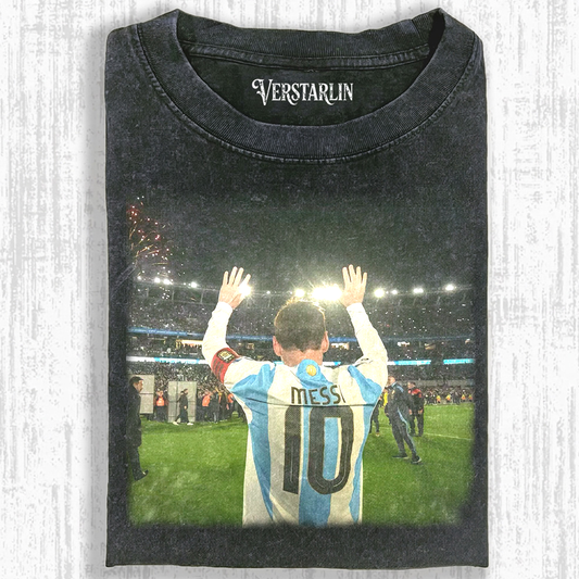 Argentina World Cup Champion Messi 10 Vintage Tee
