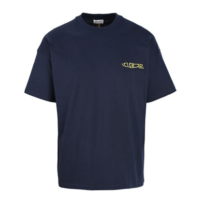 Co-branded ski letter embroidered short-sleeved T-shirt