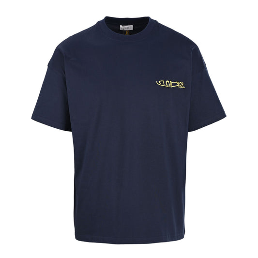 Co-branded ski letter embroidered short-sleeved T-shirt