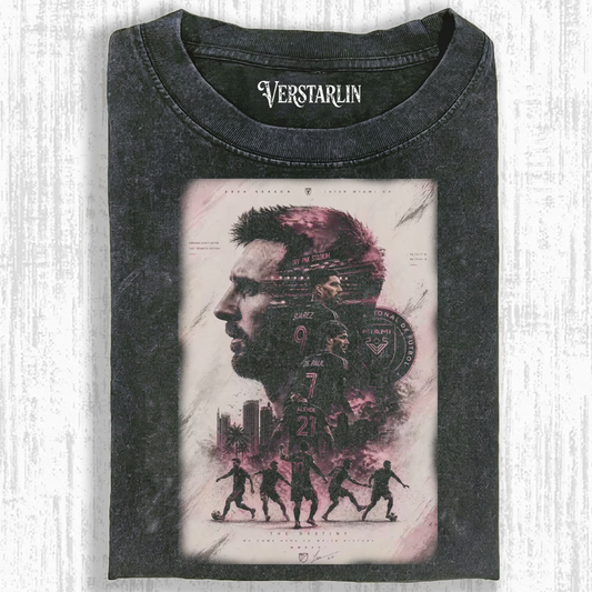 Inter Miami CF Messi & Squad Retro Graphic T-Shirt