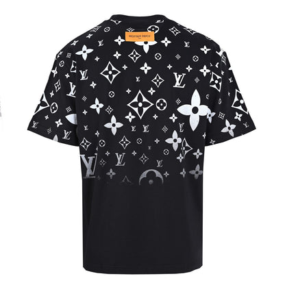 Three-flower full print short-sleeved T-shirt