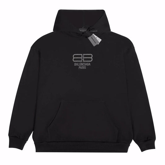 Rhinestone Print Hoodie