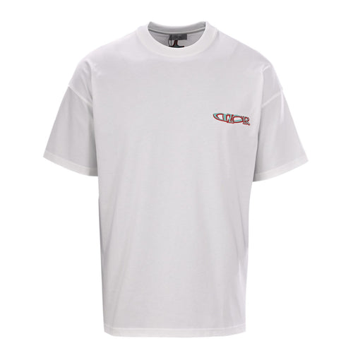 Co-branded ski letter embroidered short-sleeved T-shirt