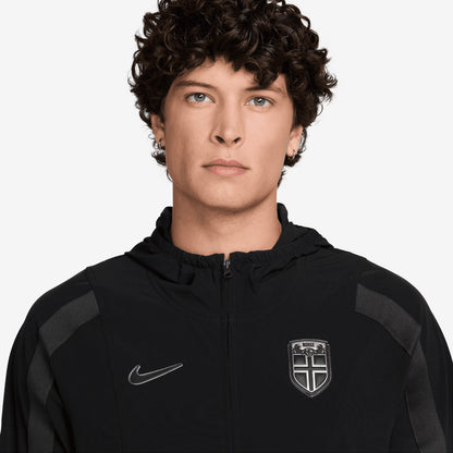 Norway National Team 2026 Energy Dri-FIT Full-Zip Hooded Jacket - Black