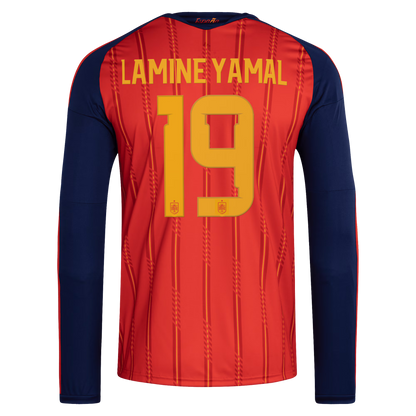 Lamine Yamal Spain National Team 2026 Home Replica Long Sleeve Jersey - Red