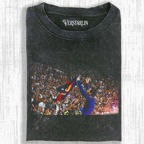 Messi Iconic Bernabeu Celebration Vintage Soccer Tee