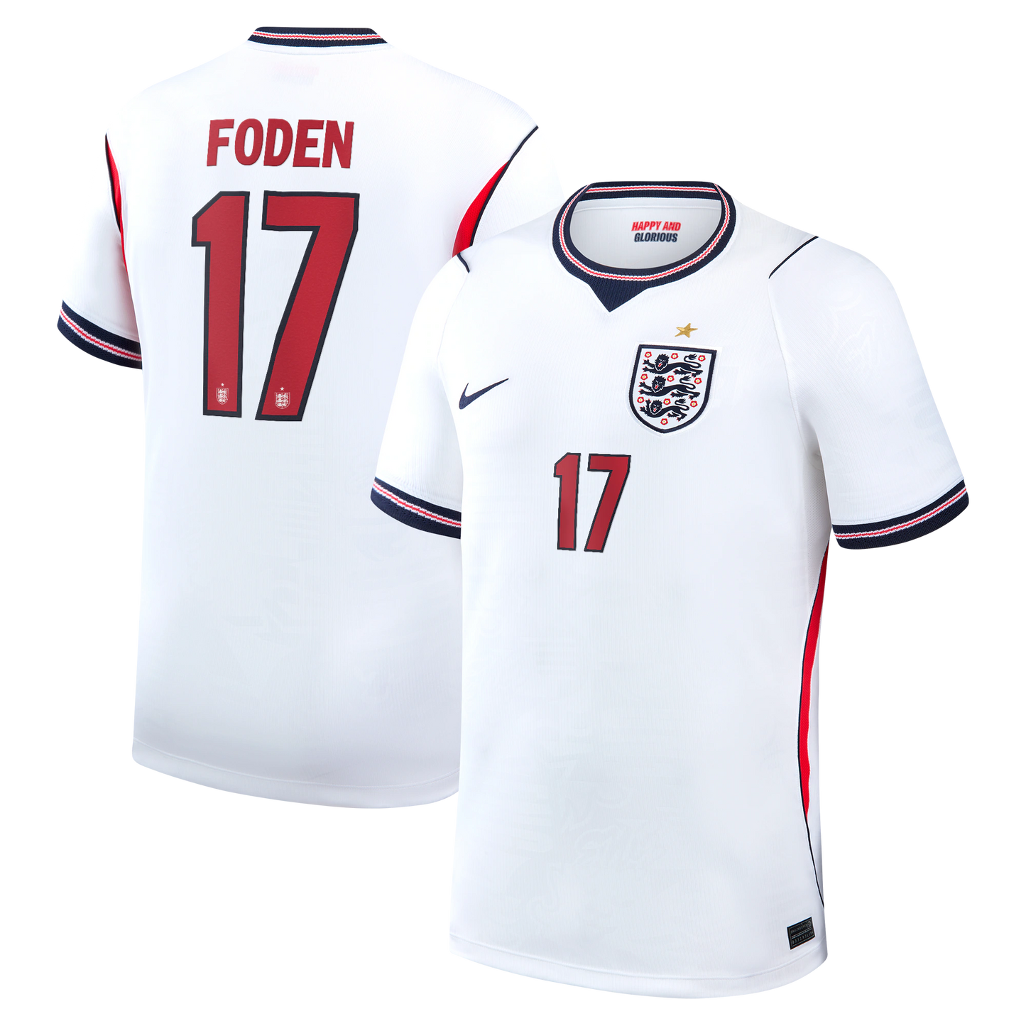 Phil Foden England National Team 2026 Home Stadium Replica Jersey - White