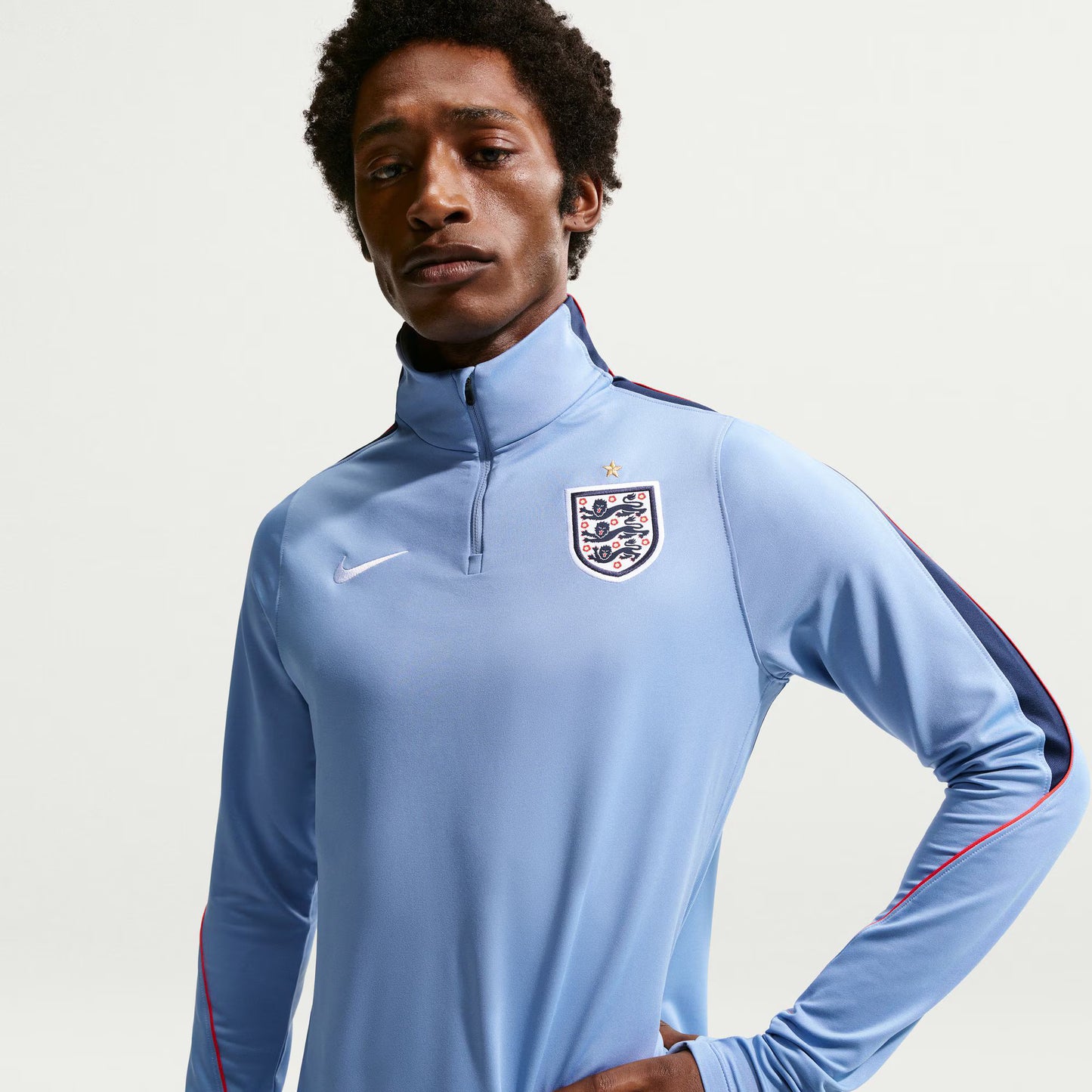 England National Team 2026 Strike Dri-FIT Quarter-Zip Drill Top - Blue