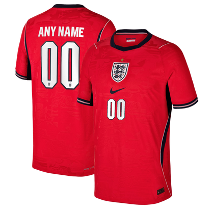 England National Team Youth 2026 Away Match Custom Jersey - Red