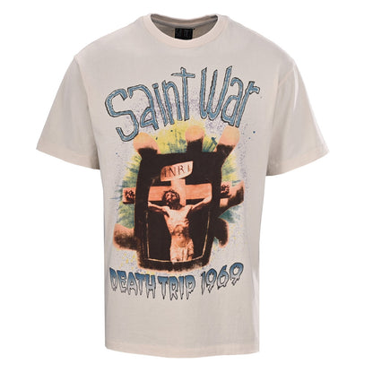 Palm Passion Jesus Print Short Sleeve T-shirt