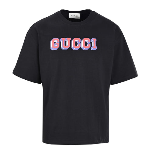 Three-dimensional letter short-sleeved T-shirt