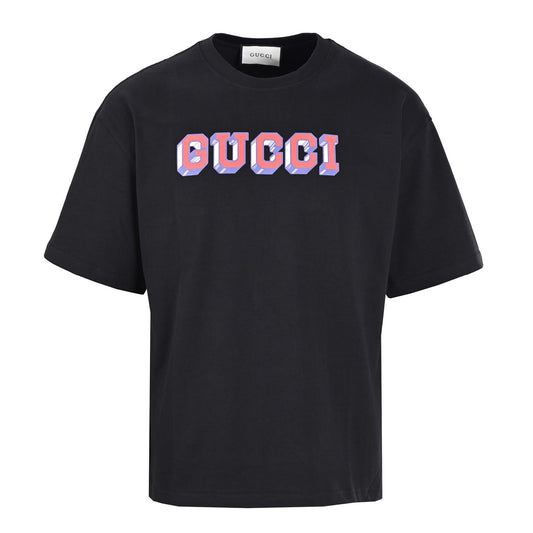 Three-dimensional letter short-sleeved T-shirt