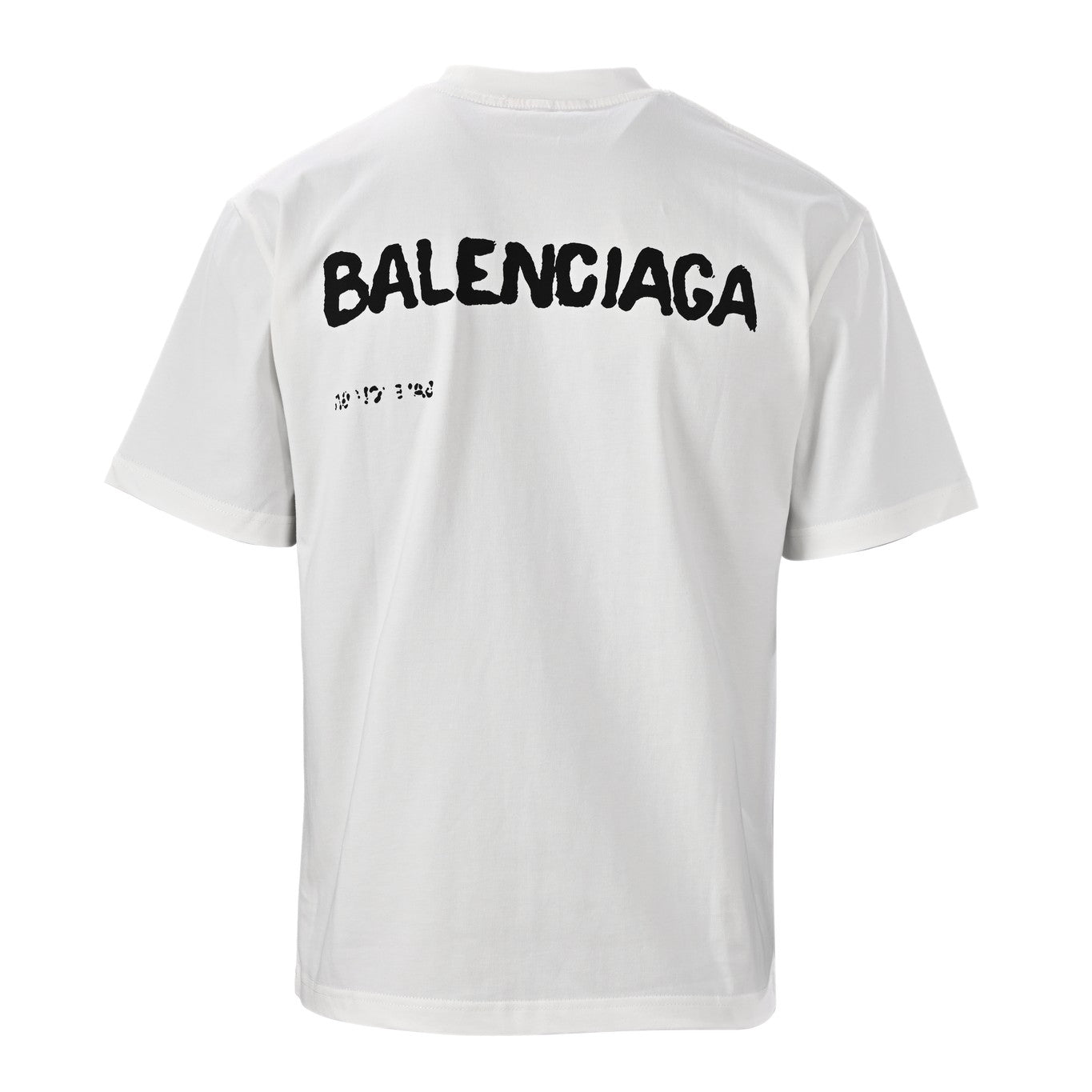 Hand-painted graffiti printed wash short-sleeved T-shirt