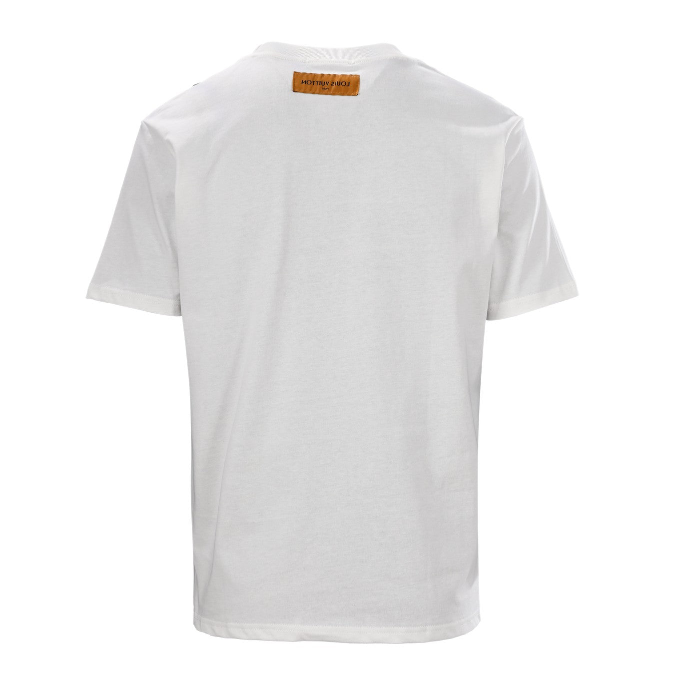 Rainbow knitted embroidered short-sleeved T-shirt