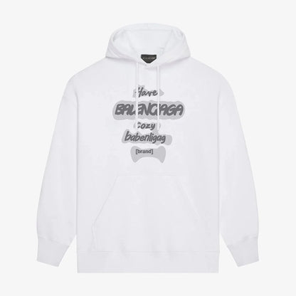 Gray Letter Print Hoodie