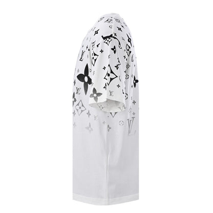 Three-flower full print short-sleeved T-shirt