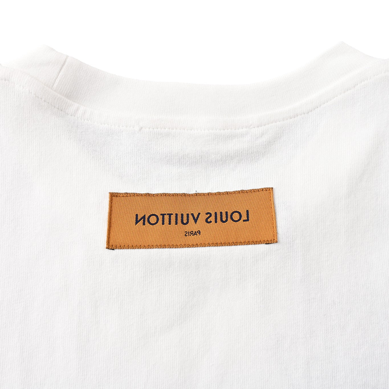 Green foam letters round neck short-sleeved T-shirt