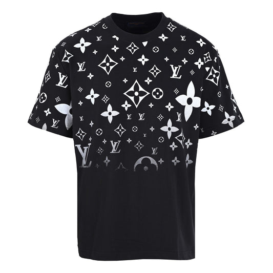 Three-flower full print short-sleeved T-shirt