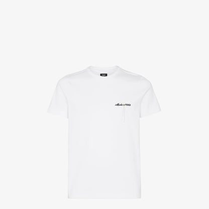 White Letters Print T Shirt