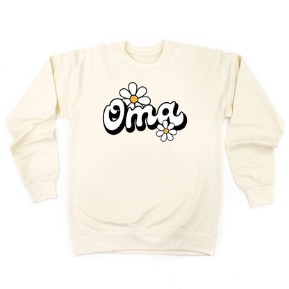 DAISY - OMA - w/ Full Daisy on Back - Lightweight Pullover Sweater