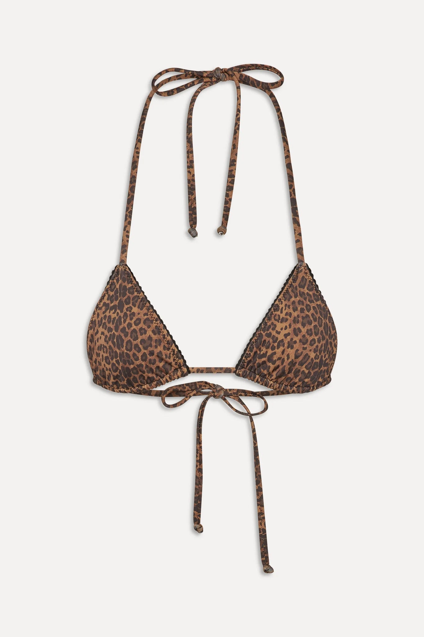 x BELLA HADID Nick Triangle Bikini Top - Lucky Leopard