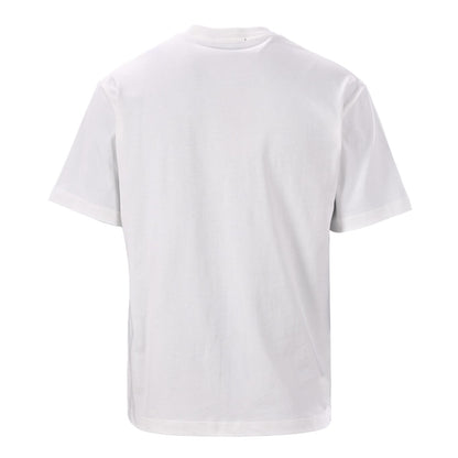 Classic style cursive logo embroidered short-sleeved T-shirt