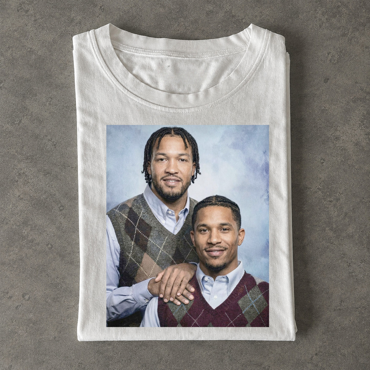 JALEN BRUNSON & Joshua Aaron Hart   – White Streetwear Graphic T-Shirt