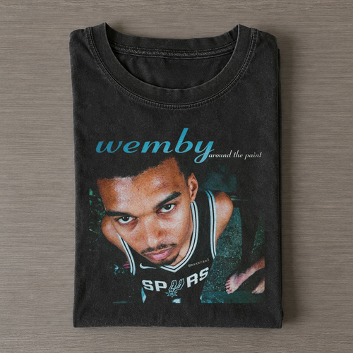 Wemby Around the Paint – Vintage Washed Graphic T-Shirt