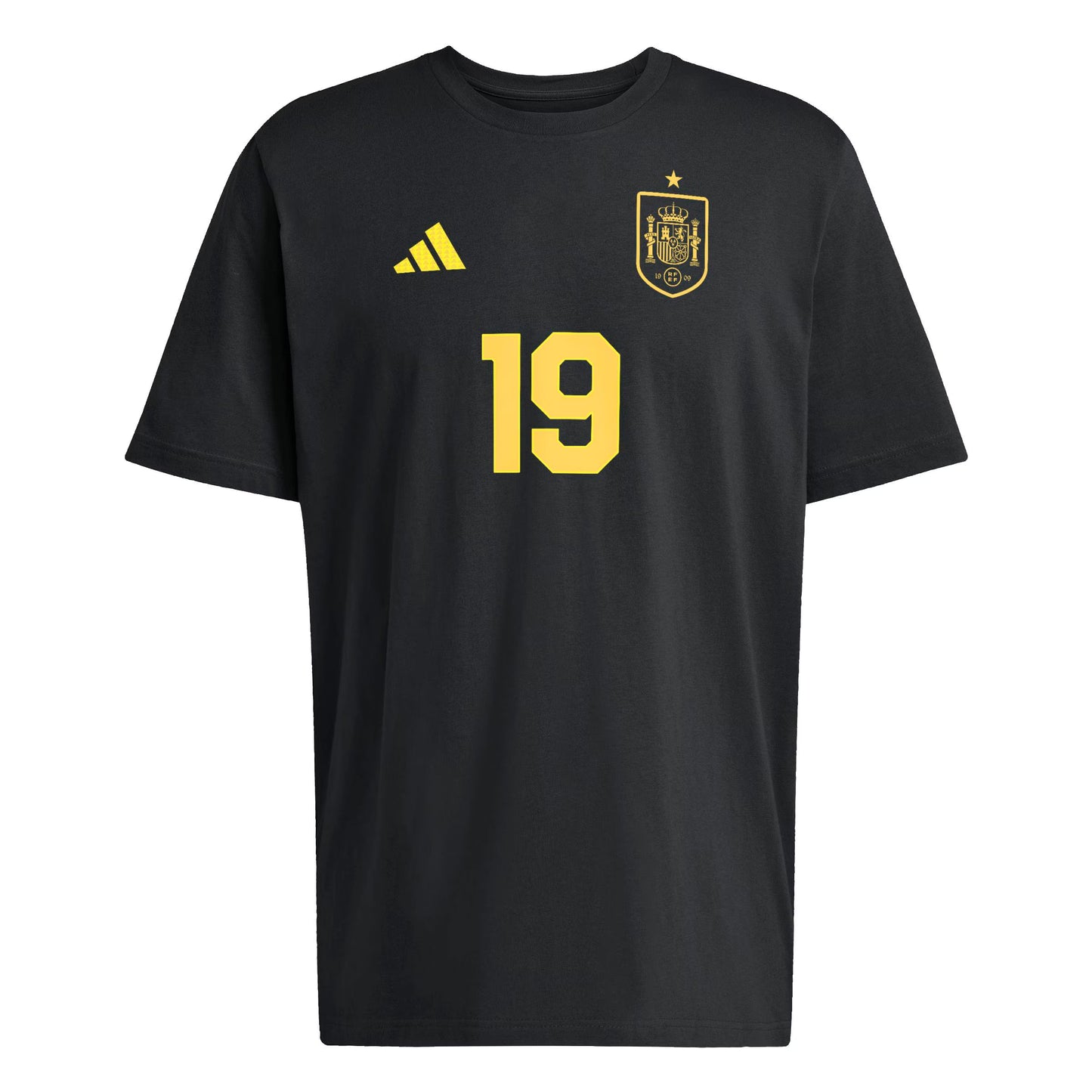 Lamine Yamal Spain National Team Name & Number T-Shirt - Black