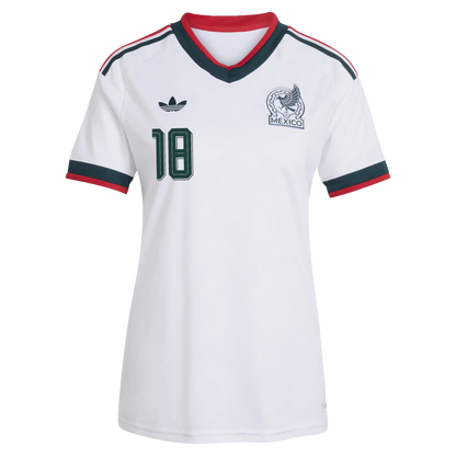 Obed Vargas Mexico National Team Women's 2026 Away Replica Jersey- White