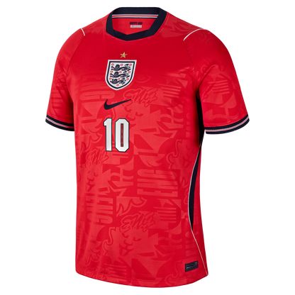 Jude Bellingham England National Team 2026 Away Stadium Replica Jersey - Red