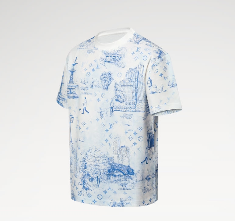 Printed Cotton Pique T-Shirt