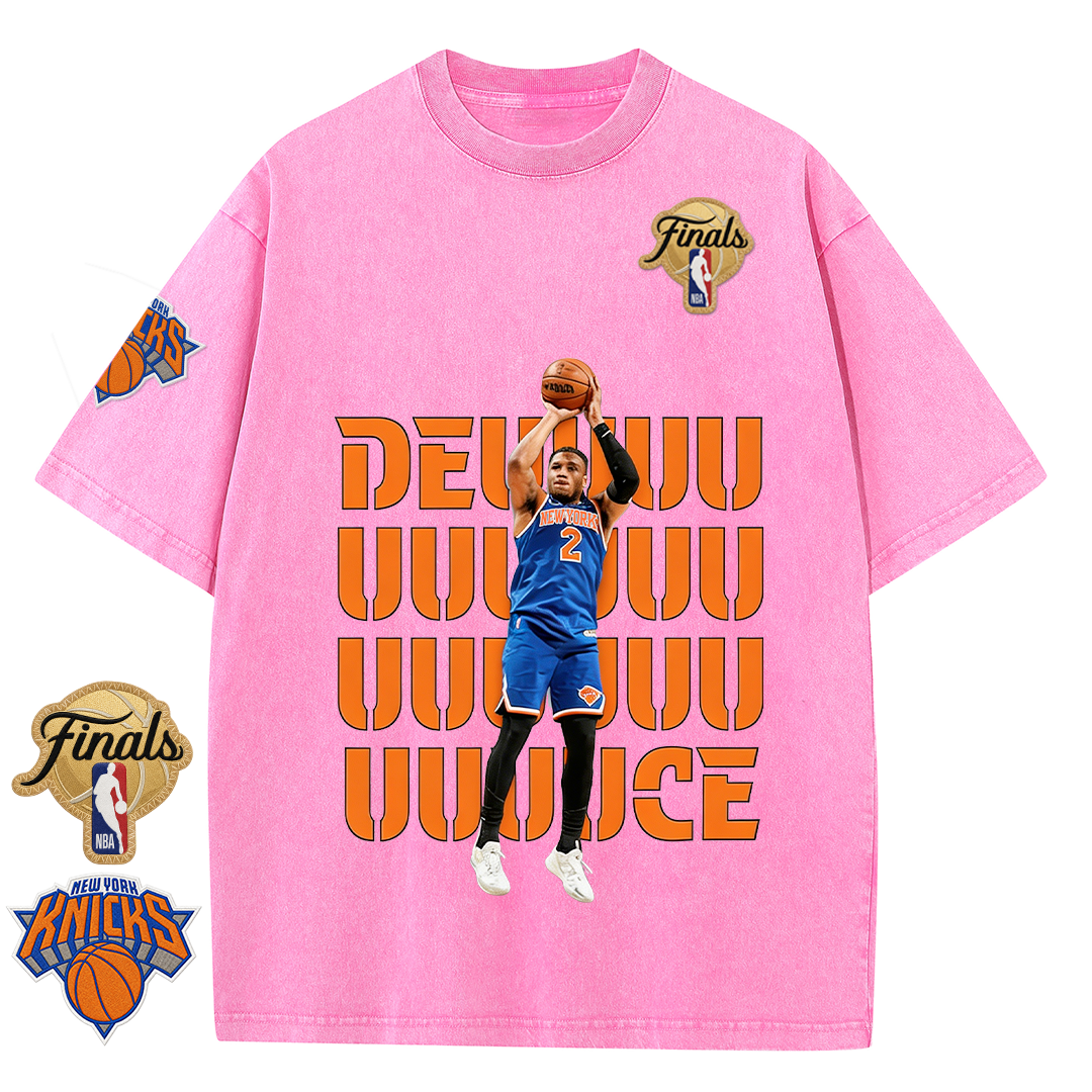 NY Basketball Vintage Washed Finals Premium Patch Tee