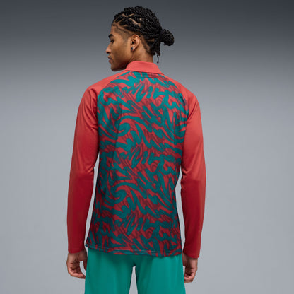 Portugal National Team Pre-Match Quarter-Zip Top - Red