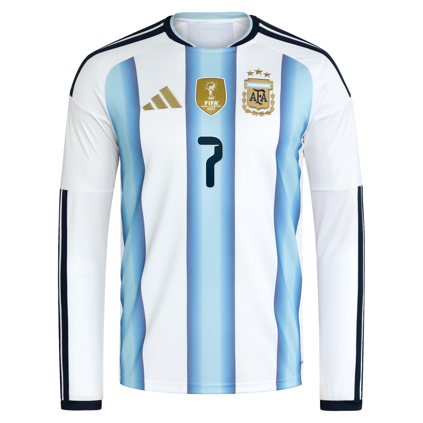 Rodrigo De Paul Argentina National Team 2026 Home Replica Long Sleeve Jersey - White