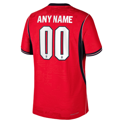 England National Team 2026 Away Match Custom Jersey - Red