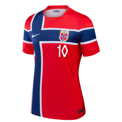 Martin Ødegaard Norway National Team Women's 2026 Home Stadium Replica Jersey - Red