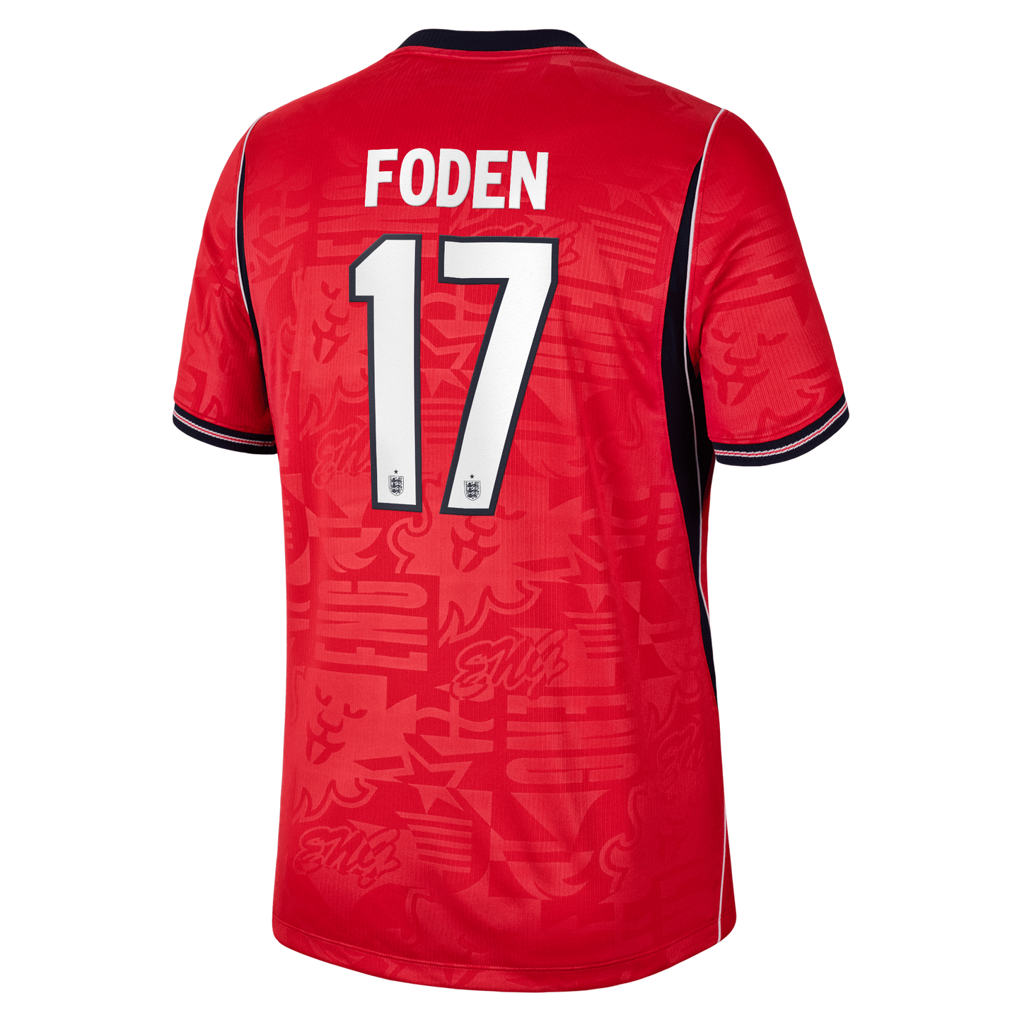 Phil Foden England National Team 2026 Away Stadium Replica Jersey - Red