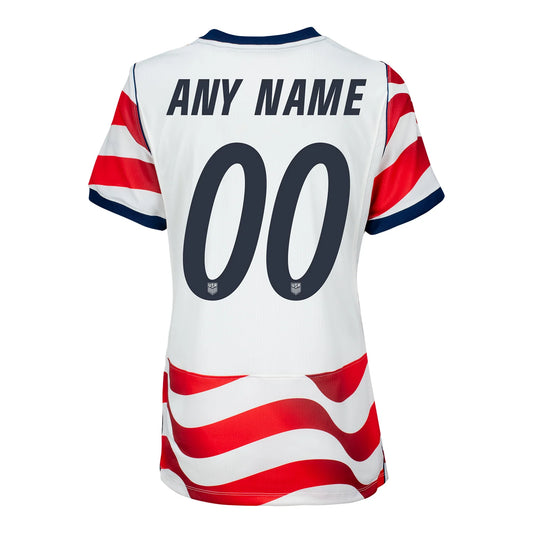 Women's USWNT 2026 Custom Home Match Jersey - Stripes